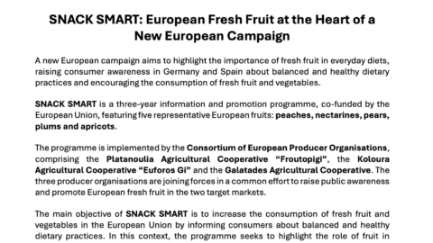 Snack Smart – EU fresh fruits – Press release